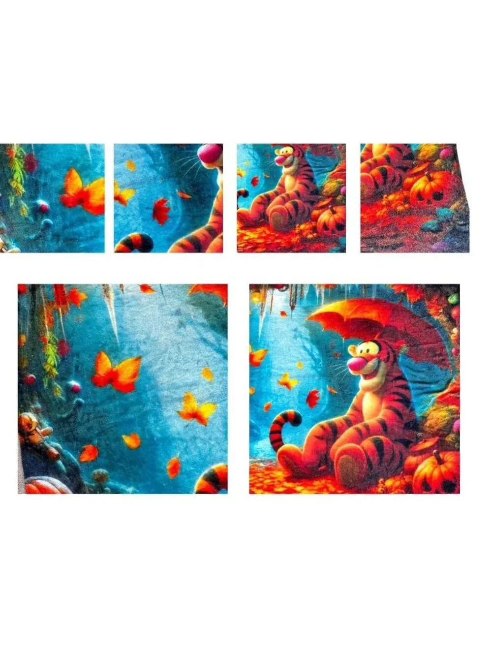 Amie J Tigger Blanket Throw Halloween Jack O Lantern Trick Treat Fall Jazz Blues